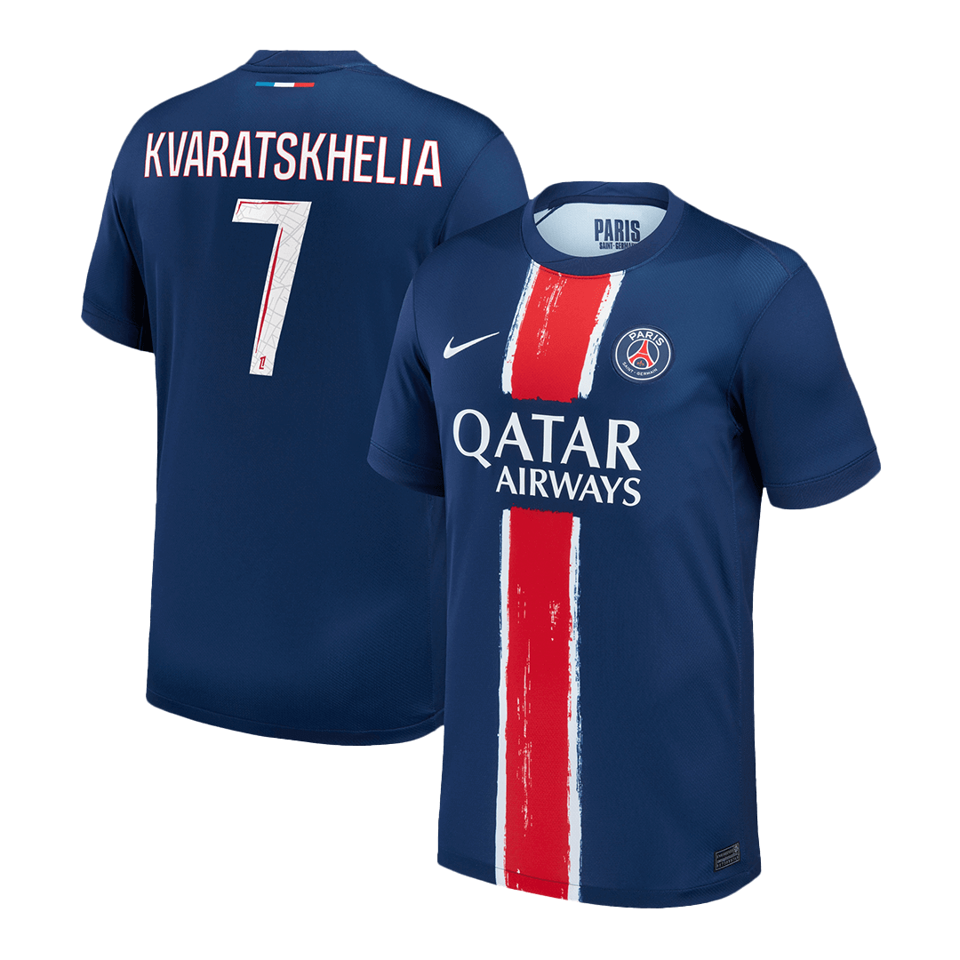 Camisola de futebol KVARATSKHELIA #7 PSG Home personalizada 2024/25