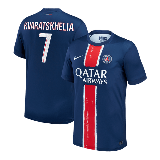 KVARATSKHELIA #7 PSG Home Custom Football Shirt 2024/25