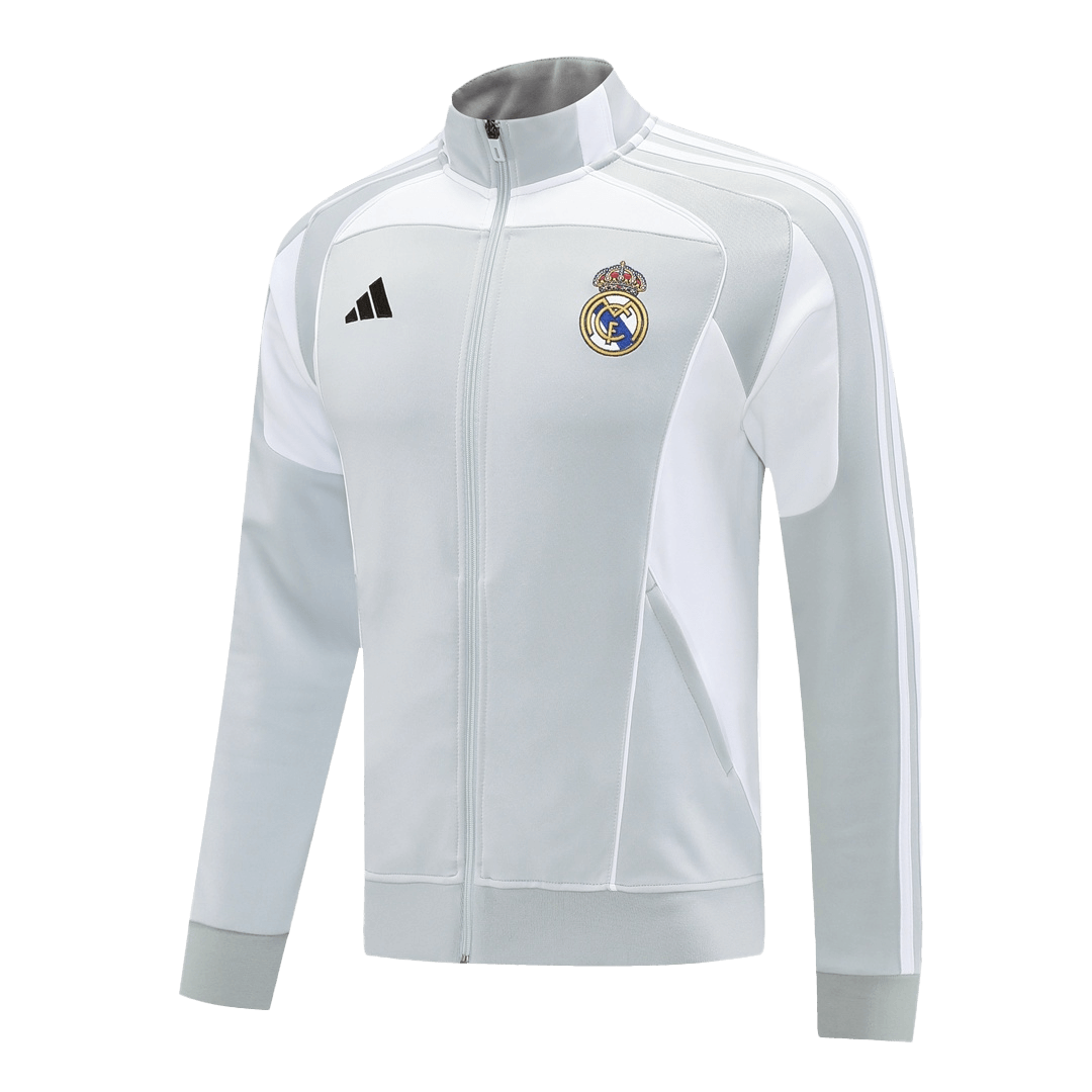 Real Madrid Formação Blusão 2025/26 Cinza