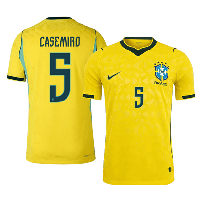 Versão do Jogador CASEMIRO #5 Brazil Casa Copa do Mundo Futebol Camisas 2026 Amarelo