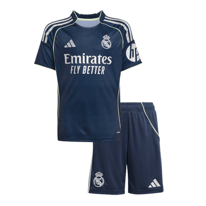 Real Madrid Fora Camisola Infantil Kit 2025/26