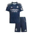 Infantil Real Madrid Fora Futebol Camisa Conjunto(Camisa+Calção) 2025/26 Azul&Marinho