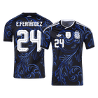 E. FERNÁNDEZ #24 Argentina Fora Copa do Mundo Camisa 2026 Preto