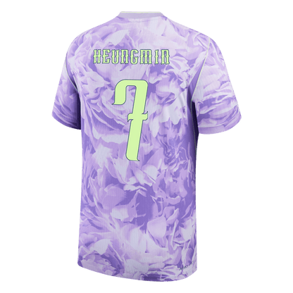 Versão do Jogador HEUNGMIN #7 South Korea Fora Copa do Mundo Futebol Camisas 2026 Roxo