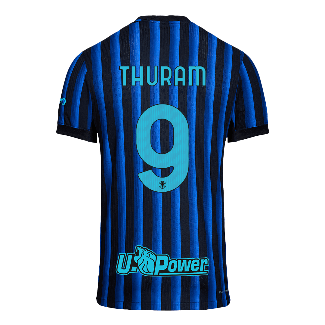 Autêntico THURAM #9 Inter Milan Casa Futebol Camisas 2025/26