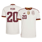Versão do Jogador PEDRI #20 Spain Fora Copa do Mundo Futebol Camisas 2026 Branco