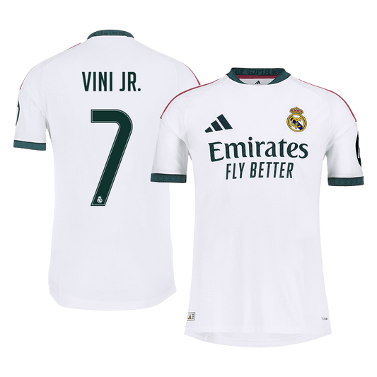 Versão do Jogador VINI JR. #7 Real Madrid Casa Futebol Camisas 2026/27 Branco