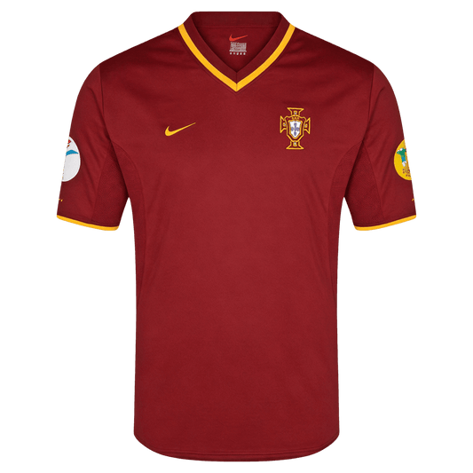Retrô Portugal Casa Camisa 2000 Vermelho
