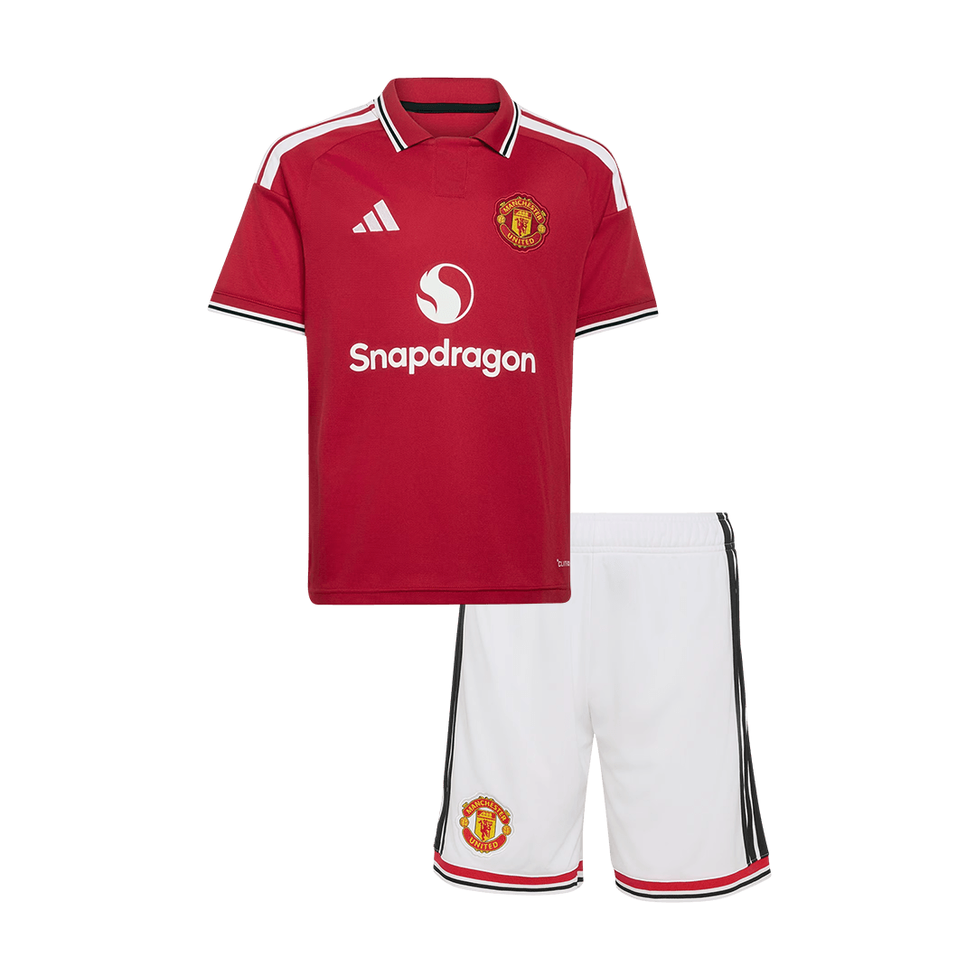 Manchester United Infantil 
 Casa Futebol Camisa 2026/27 Vermelho