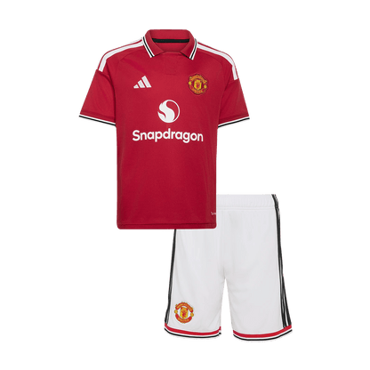 Manchester United Infantil 
 Casa Futebol Camisa 2026/27 Vermelho