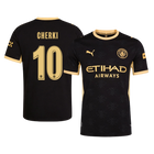 Versão do Jogador CHERKI #10 Manchester City Fora Futebol Camisas 2026/27 Preto - UCL