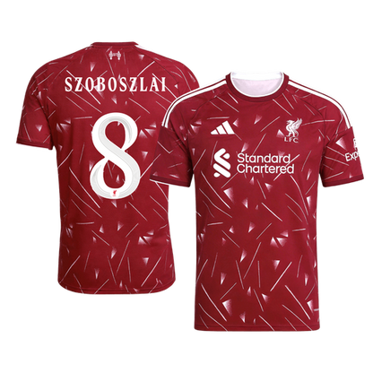 【Super Qualidade】SZOBOSZLAI #8 Liverpool
 Casa UCL Futebol Camisa 2026/27 Vermelho