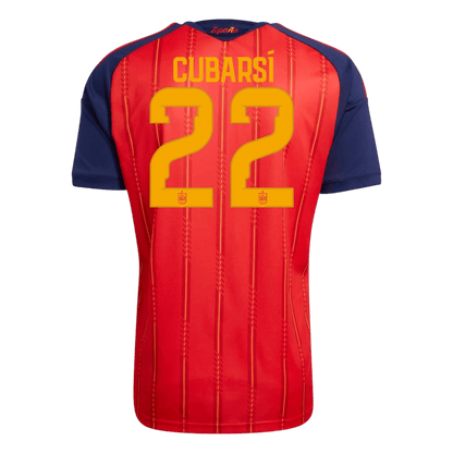 CUBARSÍ #22 Spain Casa Copa do Mundo Camisa 2026 Vermelho