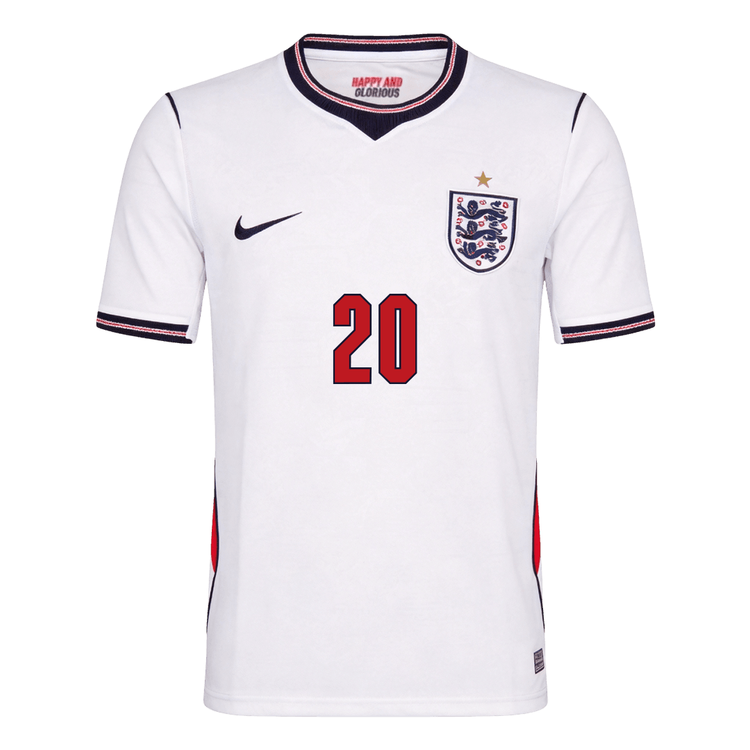 PALMER #20 England Casa Copa do Mundo Camisa 2026 Branco