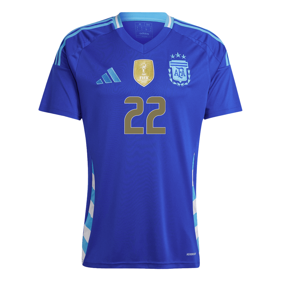 Camisola de futebol argentina L.MART?NEZ #22 Away personalizada 2024