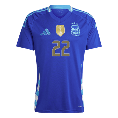 Camisola de futebol argentina L. MARTINEZ #22 Away personalizada 2024