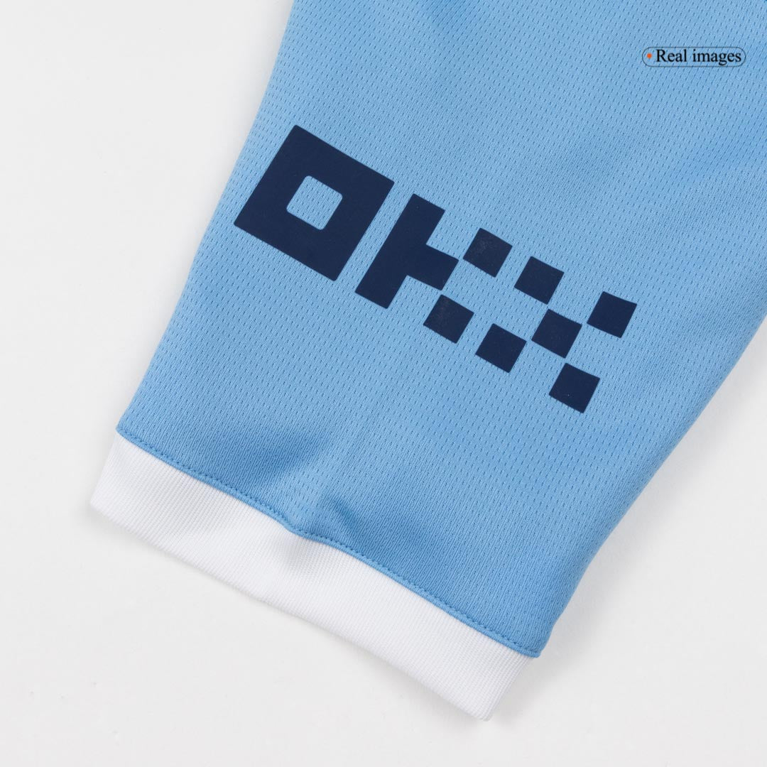 Manchester City Casa Camisa Conjunto (Camisa + Calções) 2025/26 Azul
