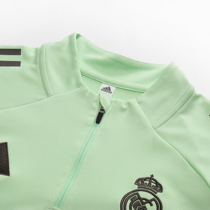 Real Madrid Zíper Moletom Conjunto (Top+Calças) 2025/26 Verde