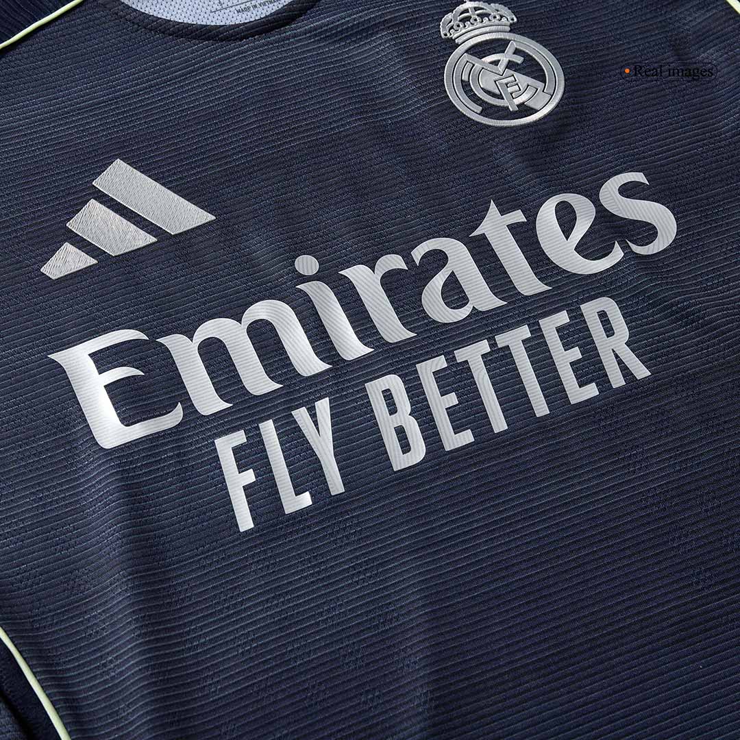 Autêntico MBAPPÉ #10 Real Madrid Fora Futebol Camisas 2025/26 Marinha