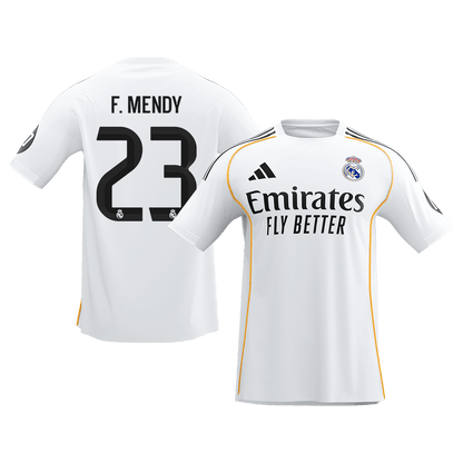 【Super Qualidade】F.MENDY #23 Real Madrid
 Casa Futebol Camisa 2025/26 Branco