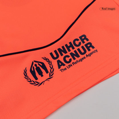 Barcelona Infantil 
 Fora Terceira Futebol Camisa Conjunto (Camisa+Shorts+Meias) 2025/26 Laranja