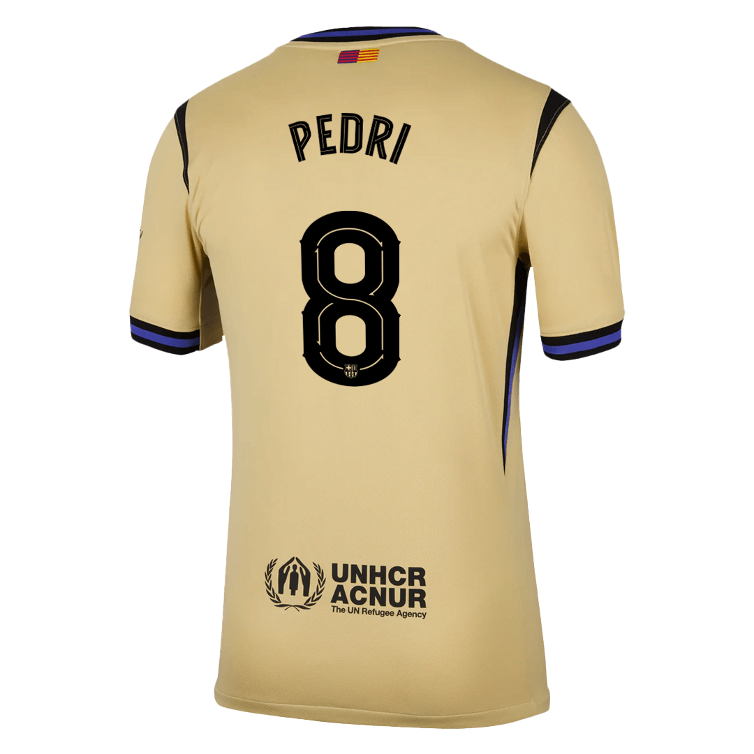 PEDRI #8 Barcelona Fora Camisa 2025/26- Amarelo - UCL