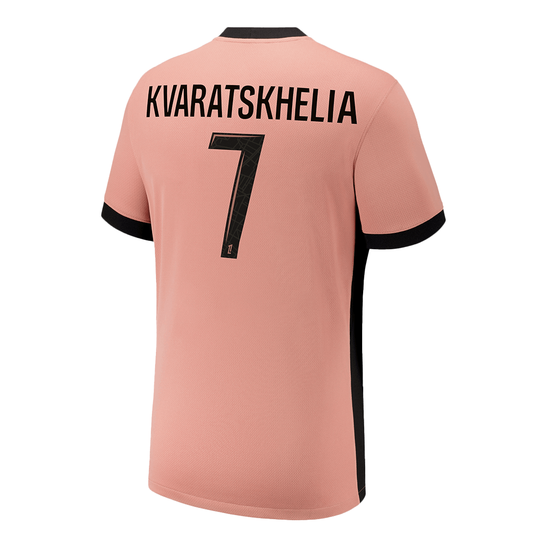 Camisola de futebol KVARATSKHELIA #7 PSG Third Away Custom Shirt 2024/25