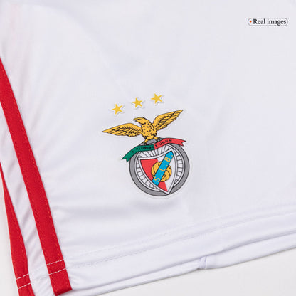 Benfica Infantil 
 Fora Terceira Futebol Camisa 2025/26 Branco