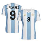 J.ALVAREZ #9 Argentina Camisola de futebol personalizada 50th aniversário