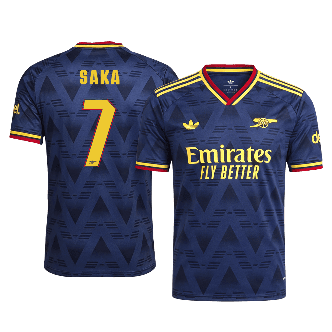 Versão do Jogador SAKA #7 Arsenal Fora Futebol Camisas 2026/27 Marinha - UCL