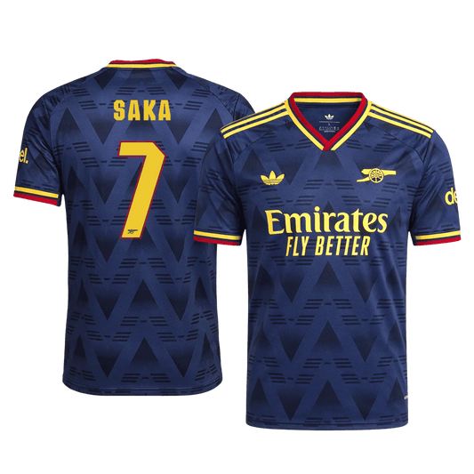 Versão do Jogador SAKA #7 Arsenal Fora Futebol Camisas 2026/27 Marinha - UCL