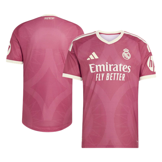 Versão do Jogador Real Madrid Terceira Futebol Camisas 2026/27 Rosa