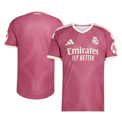 Versão do Jogador Real Madrid Terceira Futebol Camisas 2026/27 Rosa