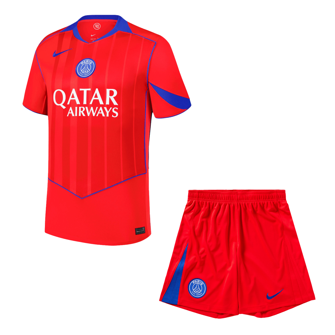 PSG Fora Terceira Camisa Conjunto (Camisa+Calções) 2025/26 Vermelho