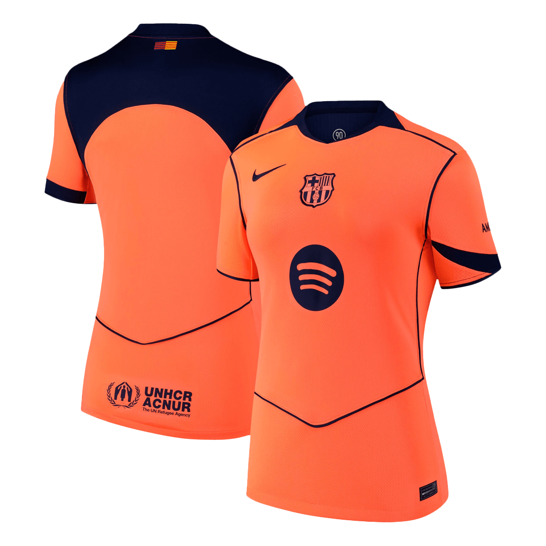 Mulheres Barcelona Terceiro Fora Camisa 2025/26- Laranja