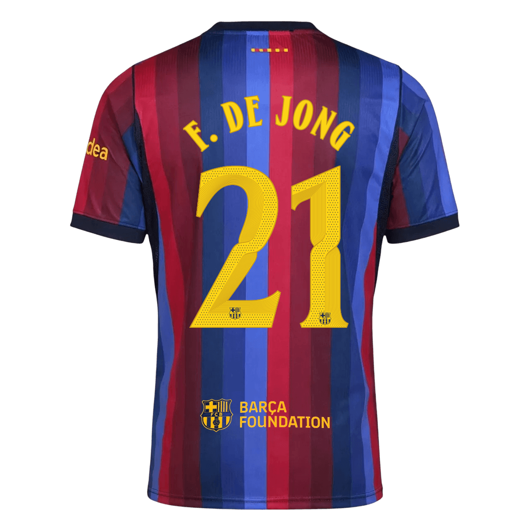 F. DE JONG #21 Barcelona Casa Camisa 2026/27 UCL