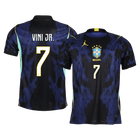 Versão do Jogador VINI JR. #7 Brasil Fora Copa do Mundo Futebol Camisas 2026 Marinha