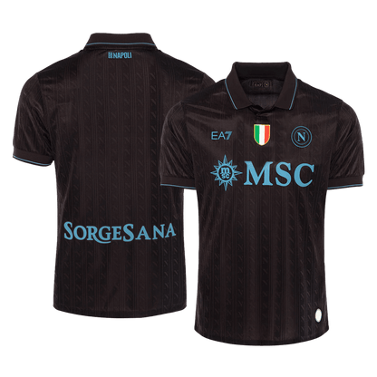 Autêntico Napoli Fora Terceira Futebol Camisas 2025/26 Preto
