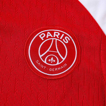 PSG Zíper Moletom Conjunto (Top+Calças) 2025/26 Vermelho