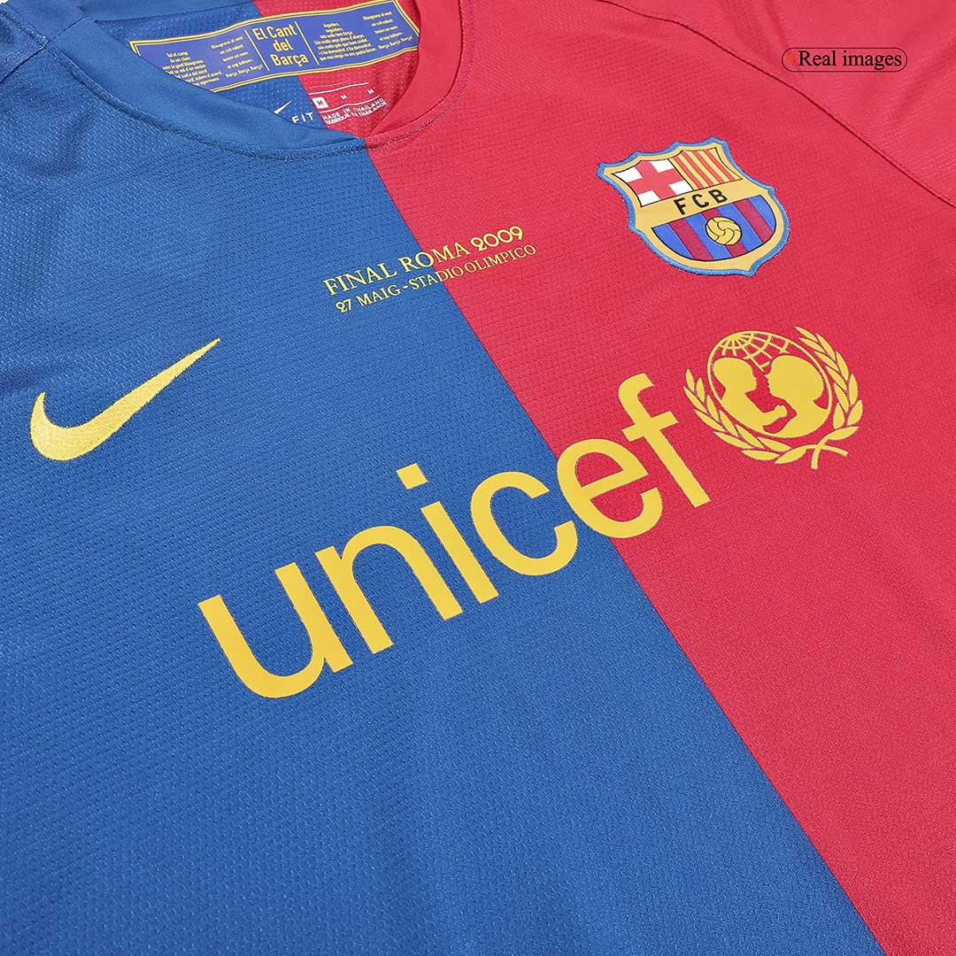 Camisola de futebol de manga comprida XAVI #6 Barcelona Retro Jersey Home 2008/09 - Final da UCL