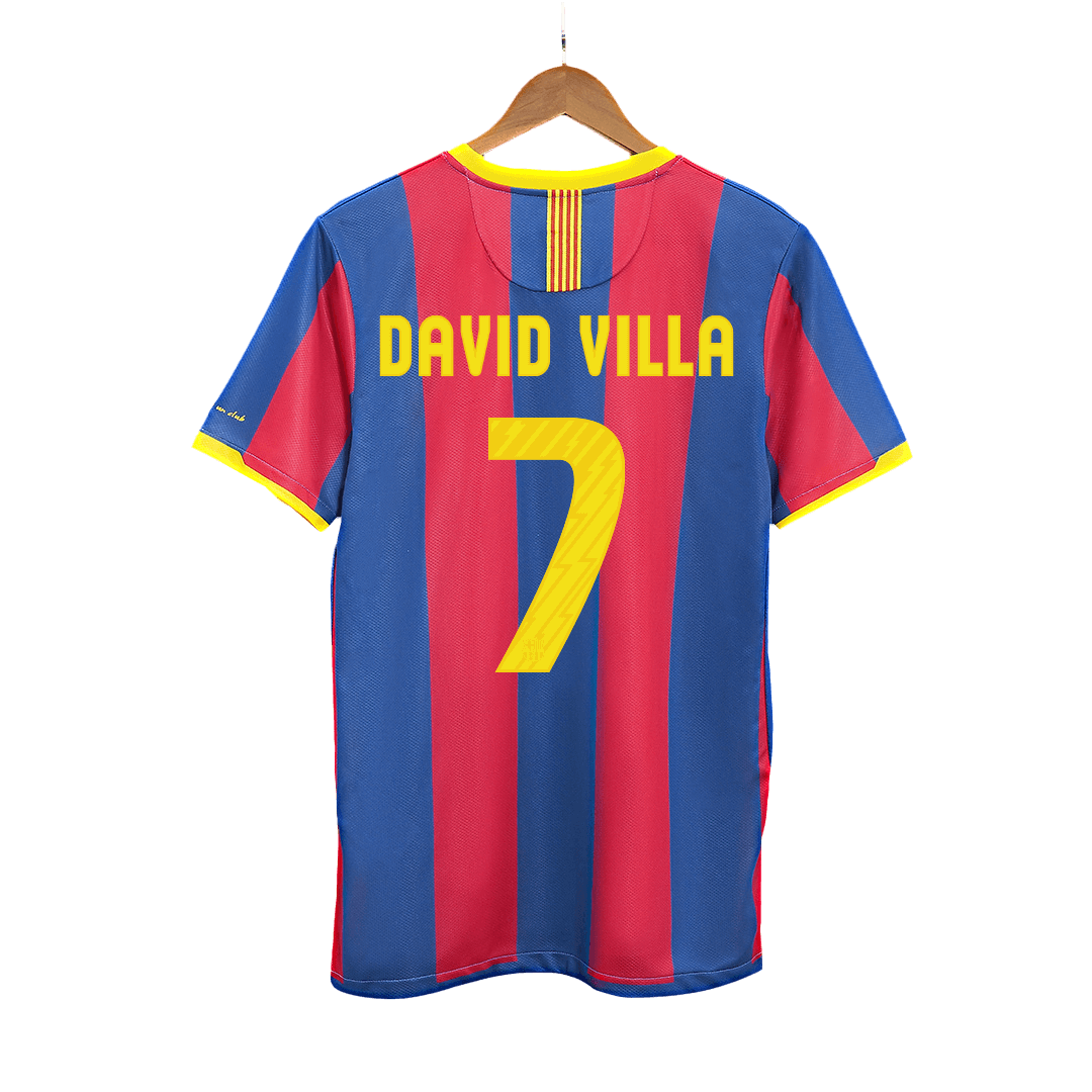 Barcelona Retro Shirt DAVID VILLA #7 Home Soccer Shirt 2010/11