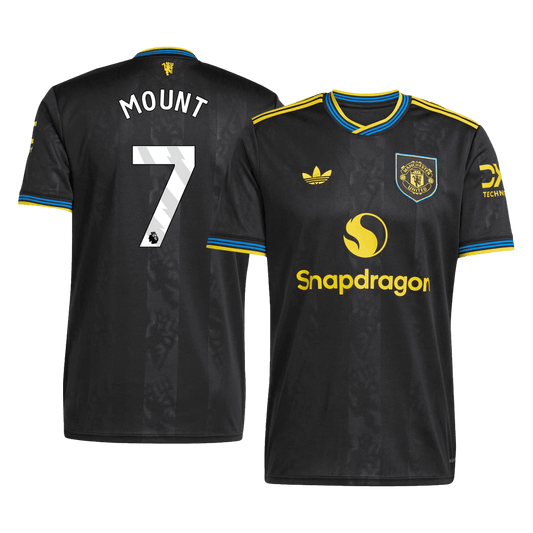 MOUNT #7 Manchester United Fora Terceira Camisa 2025/26 Preto