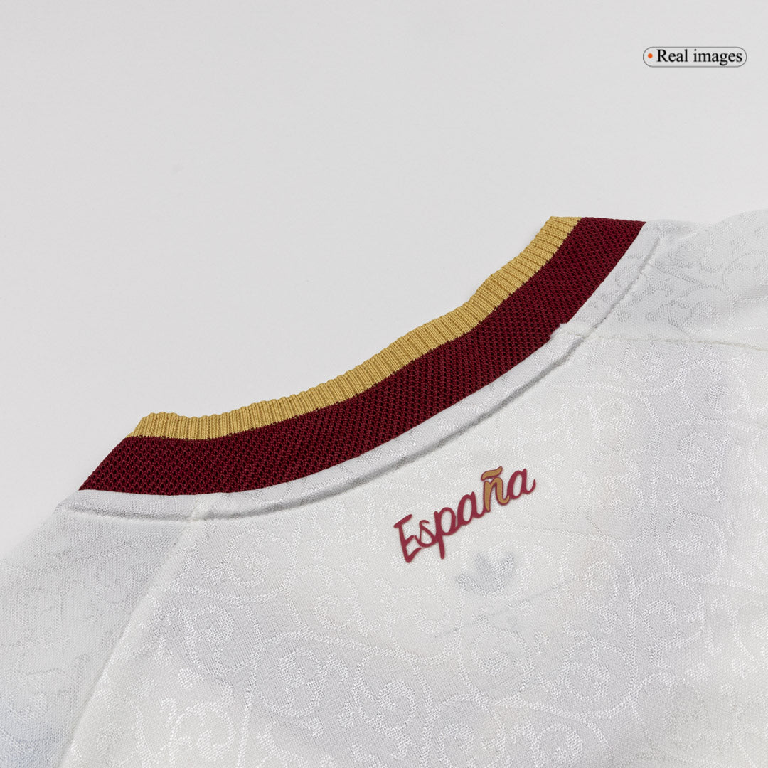 Versão do Jogador OLMO #10 Spain Fora Copa do Mundo Futebol Camisas 2026 Branco