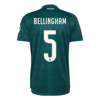 Versão do Jogador BELLINGHAM #5 Real Madrid Fora Futebol Camisas 2026/27 Verde