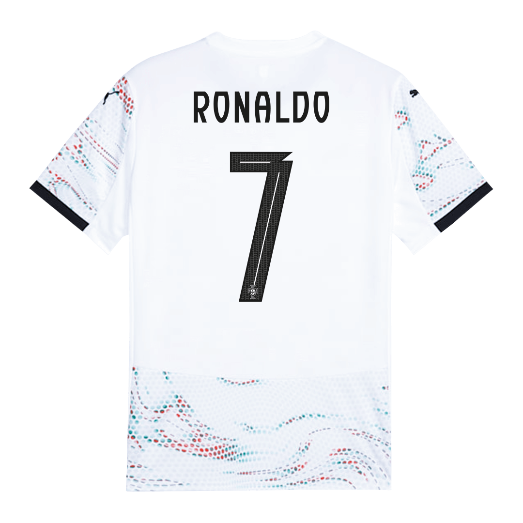 Camisola de futebol RONALDO #7 Portugal Fora de casa Camisola personalizada 2025