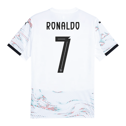 Camisola de futebol RONALDO #7 Portugal Fora de casa Camisola personalizada 2025