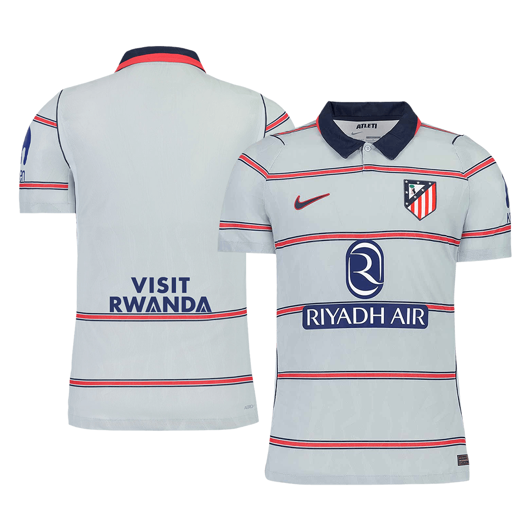 Versão do Jogador Atletico Madrid Terceira Futebol Camisas 2026/27 Cinza