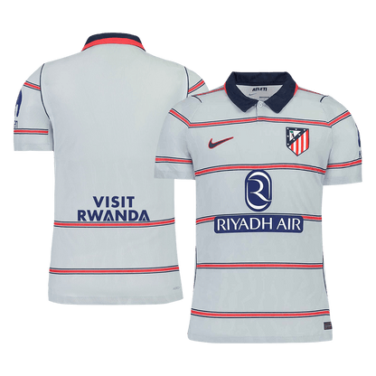 Versão do Jogador Atletico Madrid Terceira Futebol Camisas 2026/27 Cinza