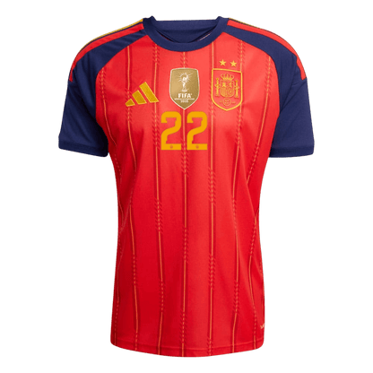 CUBARSÍ #22 Spain Casa Copa do Mundo Camisa 2026 Vermelho