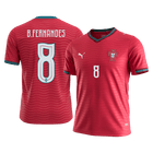 B.FERNANDES #8 Portugal Casa Camisa 2026 Vermelho